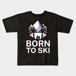 Born to ski Kids T-Shirt